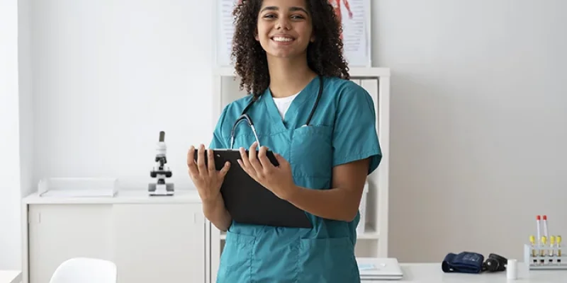 enfermeira-praticando-medicina-na-clinica